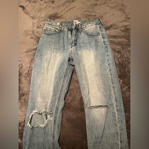 PRINCESS POLLY fairmount straight leg jeans; size 0